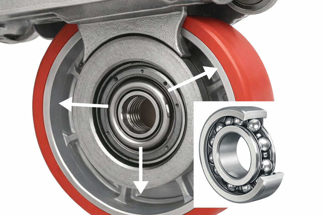 easy rolling casters for extra heavy load visualization