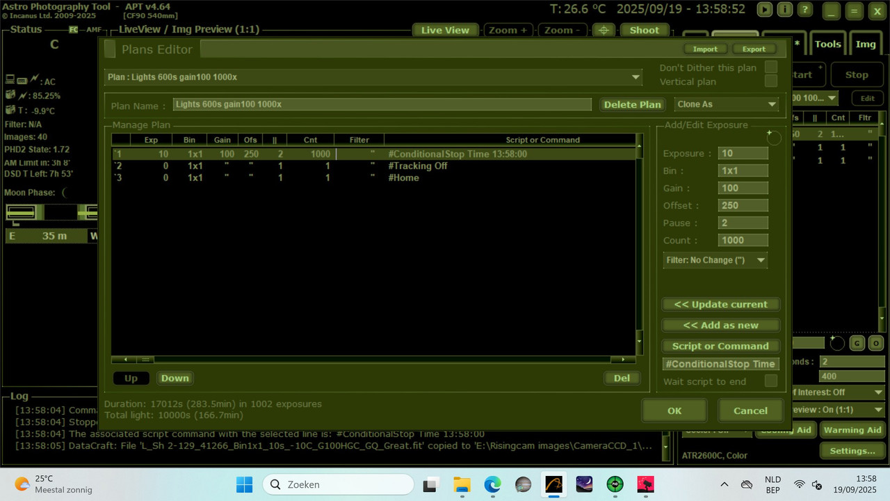 APT plan scripts commands