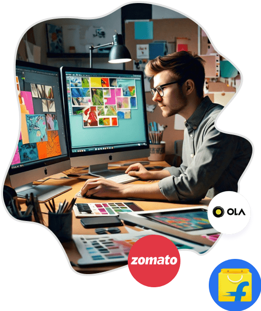 A graphic designer working
