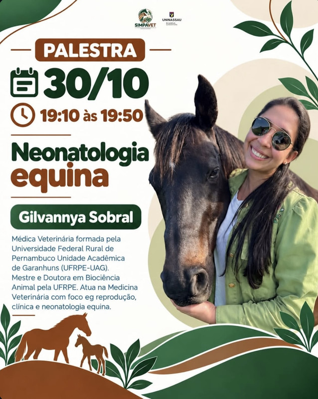 Palestra Gilvannya Sobral - Neonatologia Equina