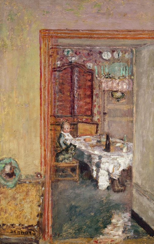Pierre-Bonnard-Young-Boy-in-the-Dining-Room-c1898-oil-on-card-Meister-Drucke-424585