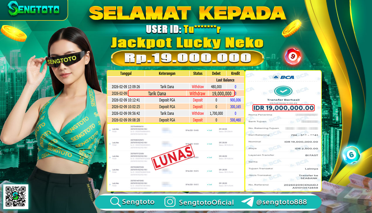 BUKTI PEMBAYARAN SLOT LUCKY NEKO