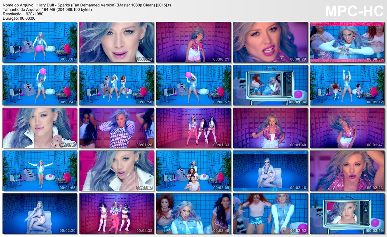 Hilary Duff - Sparks (Fan Demanded Version) (Master 1080p Clean) [2015]