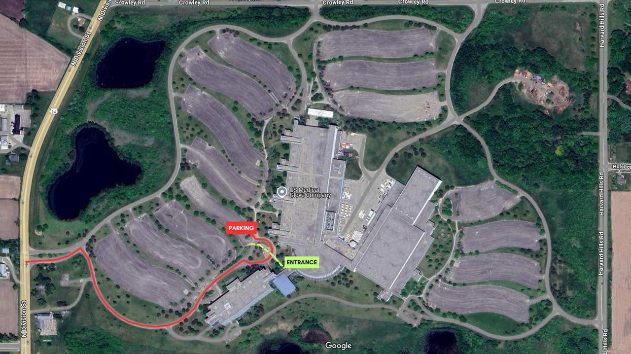 USMG Parking & Entrance Map