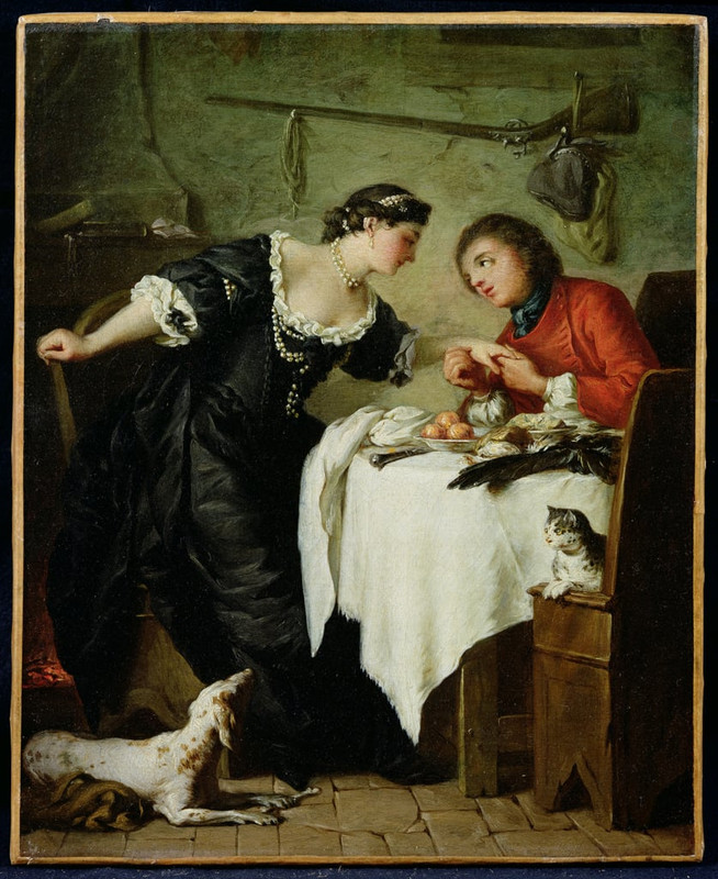 Pierre Subleyras - The Falcon illustration from the Fables of La Fontaine  - (MeisterDrucke-73202)