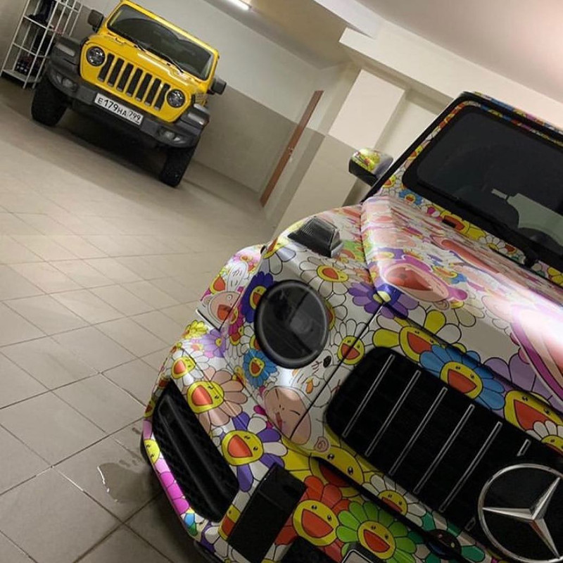 2019 Mercedes-AMG G 63 in flower cartoon wrap (3)