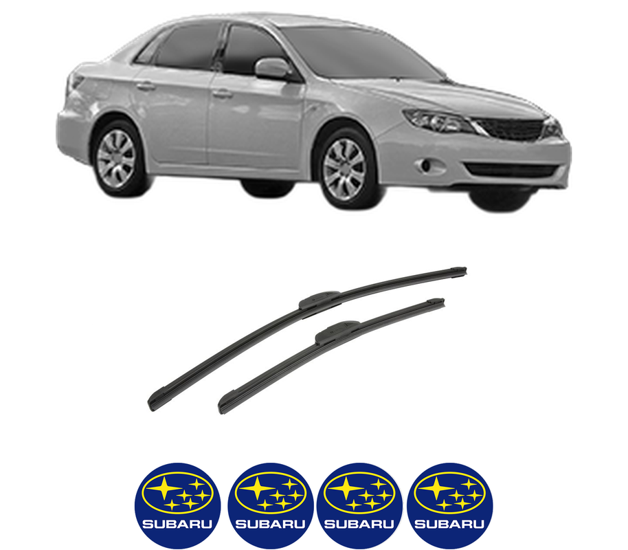 Set stergatoare auto SUBARU IMPREZA Saloon (GE, GV) din 2007-2011, pentru parbriz auto, 2 bucati, Bosch Aerotwin Retrofit, din cauciuc siliconat rezistent, 4 Stickere Auto SUBARU