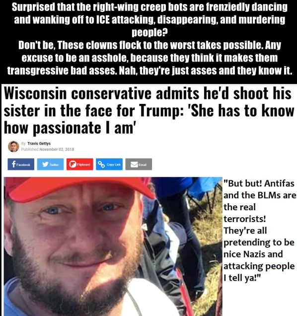 right wing creep bots transgressive assholes
