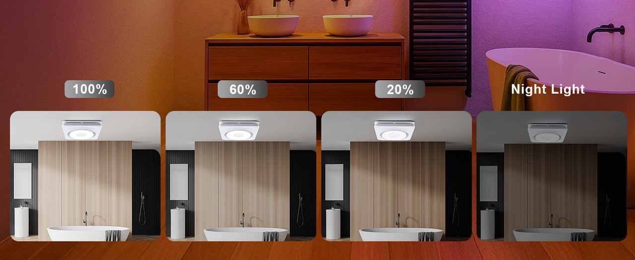 GROWNEER Bathroom Exhaust Fan Unit