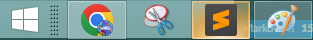 Apps in the taskbar