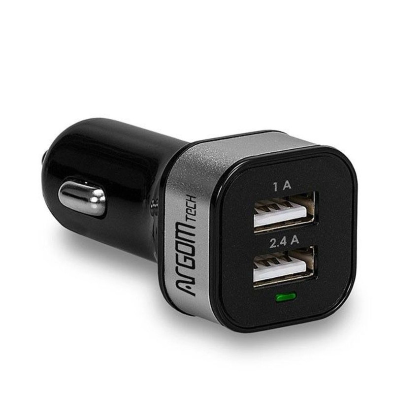 Adaptador de pared de Argom con dos puertos USB.