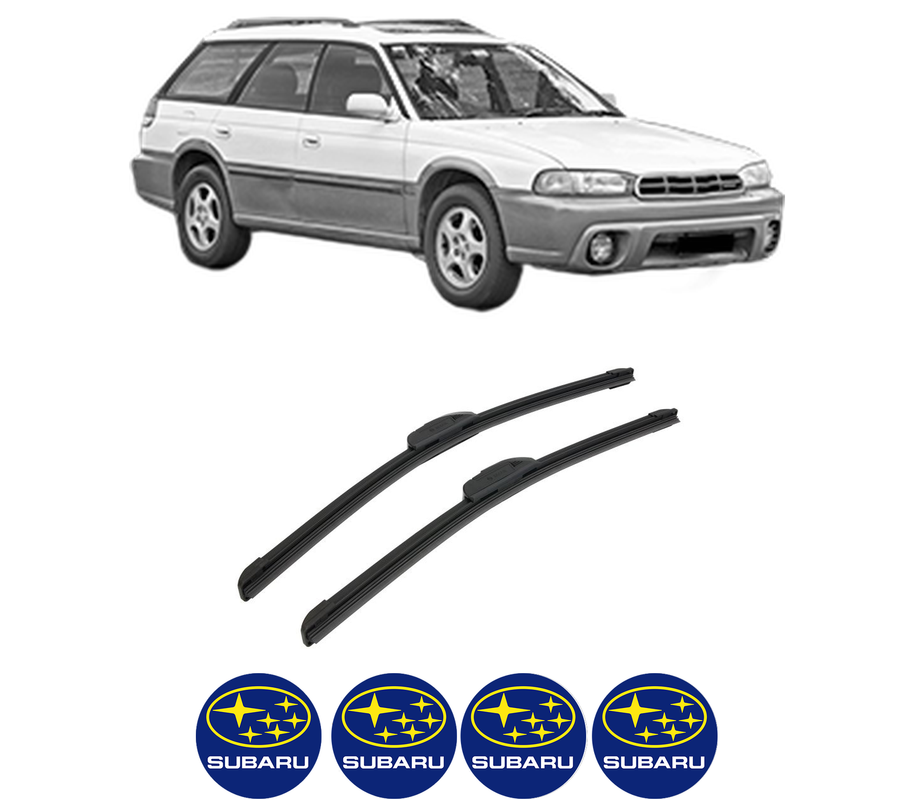 Set stergatoare auto SUBARU LEGACY OUTBACK (BG) din 1996-1999, pentru parbriz auto, 2 bucati, Bosch Aerotwin Retrofit, din cauciuc siliconat rezistent, 4 Stickere Auto SUBARU