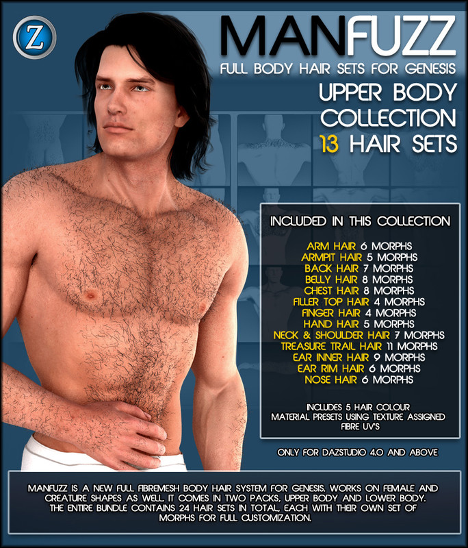 ManFuzz - UpperBody Hair for Genesis ManFuzz - UpperBody Hair for Genesis