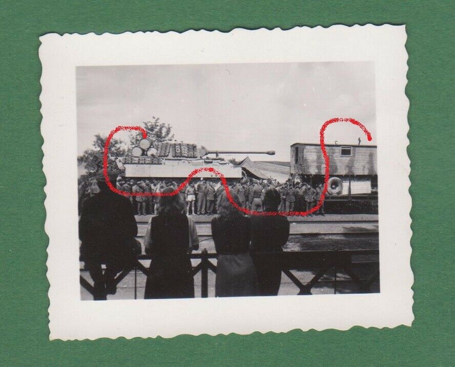 Foto Panzer Panther Pz Bahnverladung Panzermänner Soldaten 23. P