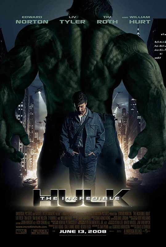 Official poster film 'The Incredible Hulk'.