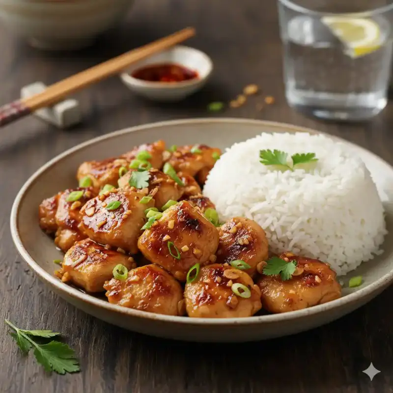 Garlic Chicken with Rice