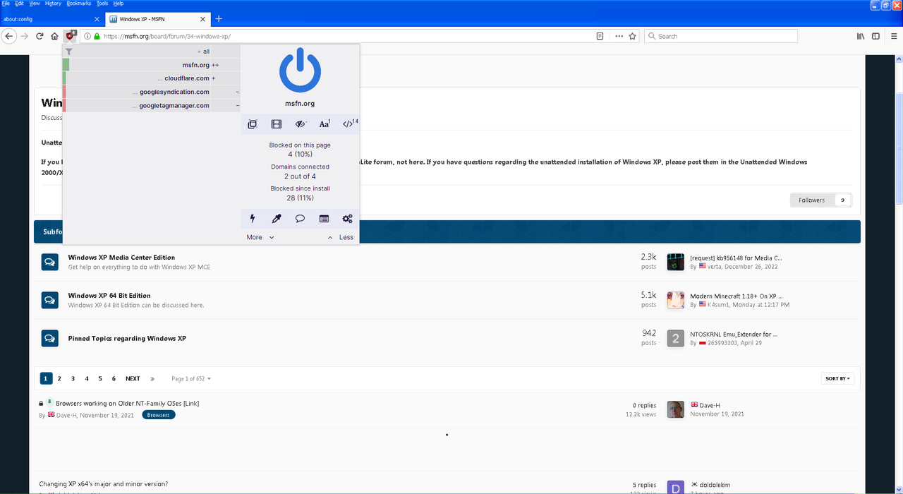 Mypal 68.13.0 - uBlock Origin 1.49.2 (2)