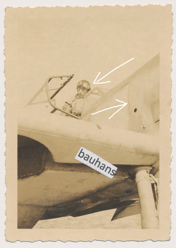 Foto Flugzeug Messerschmitt Bf 109, Pilot (9225x)