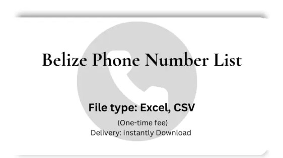 Belize Phone Number List 3 Million Cell Number