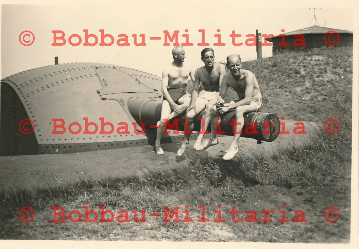 Foto Danemark Festung Fort Dragor Wehrmacht 30 5cm Geschutz Turm Kanone1