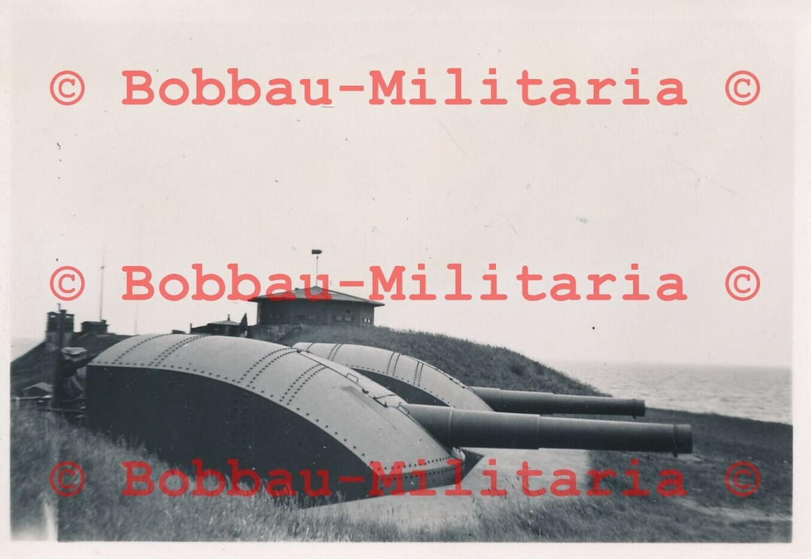 Foto Danemark Festung Fort Dragor Wehrmacht 30 5cm Geschutz Turm Kanone