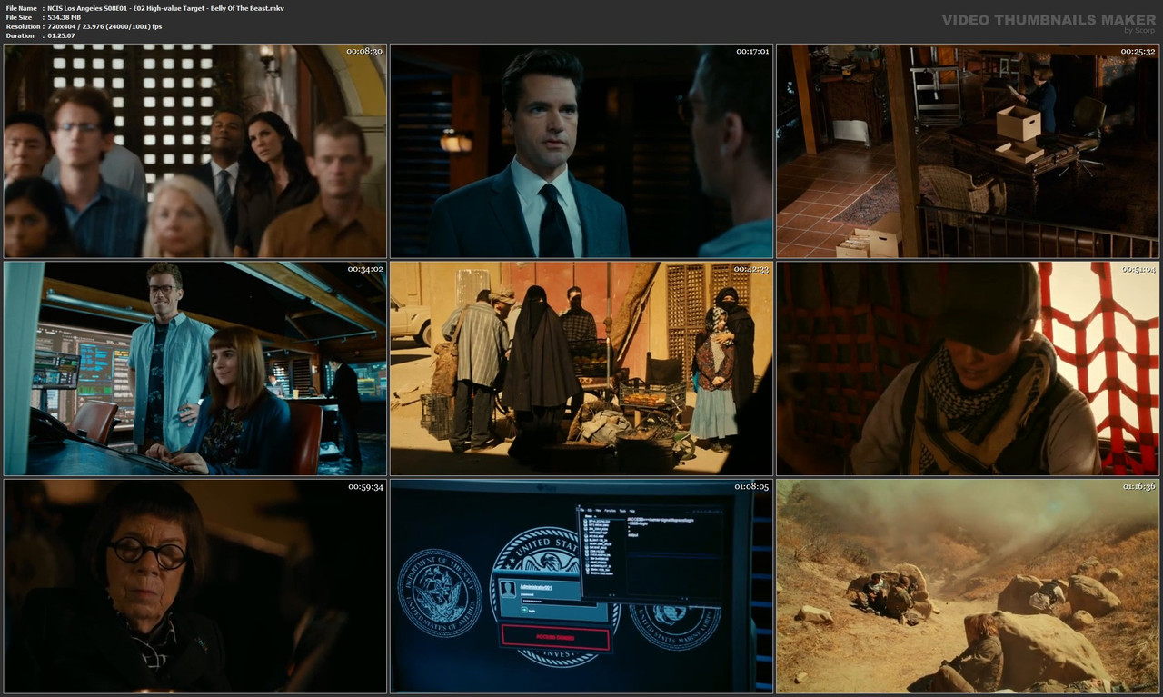 NCIS Los Angeles S08E01 - E02 High-value Target - Belly Of The Beast.mkv