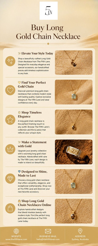 Shop Long Gold Chain Necklace Designs at The Fifth Lane