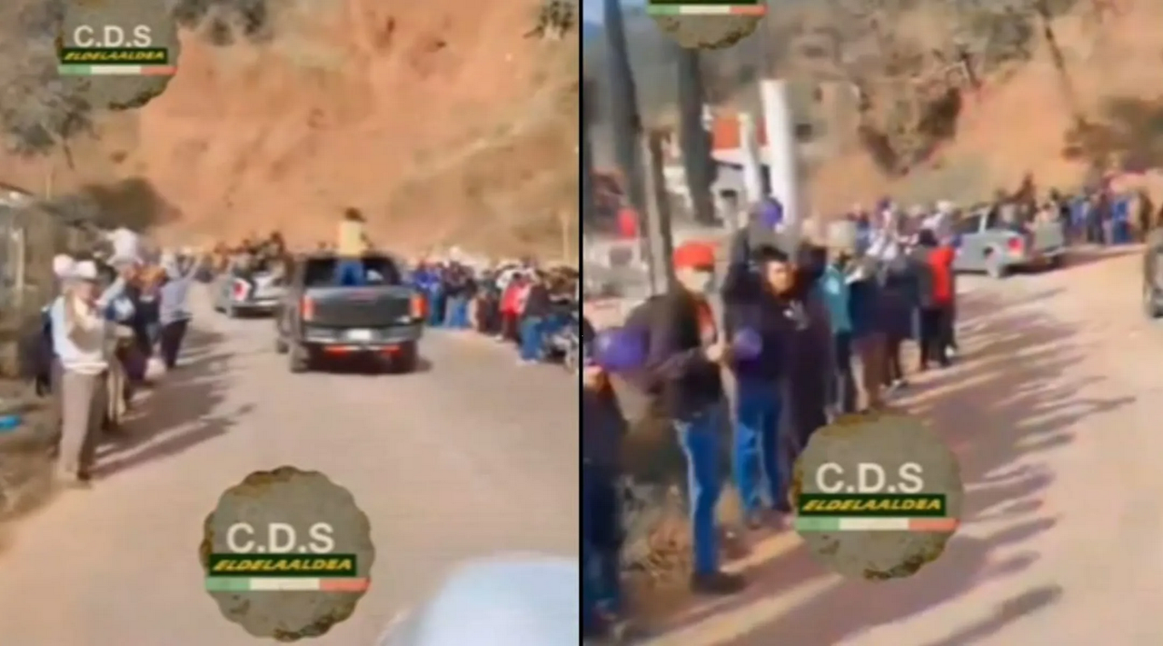 Caravana del Cártel de Sinaloa es recibida con cantos y vítores en Chiapas