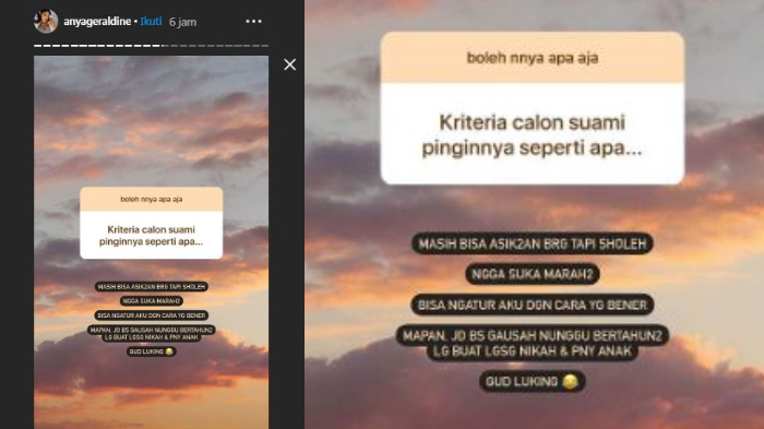 Anya Geraldine mengungkap kriteria calon suami idaman