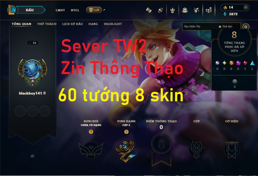 Acc RAC #Sever  Taiwan (Đài Bắc Trung Hoa). - Không Khung