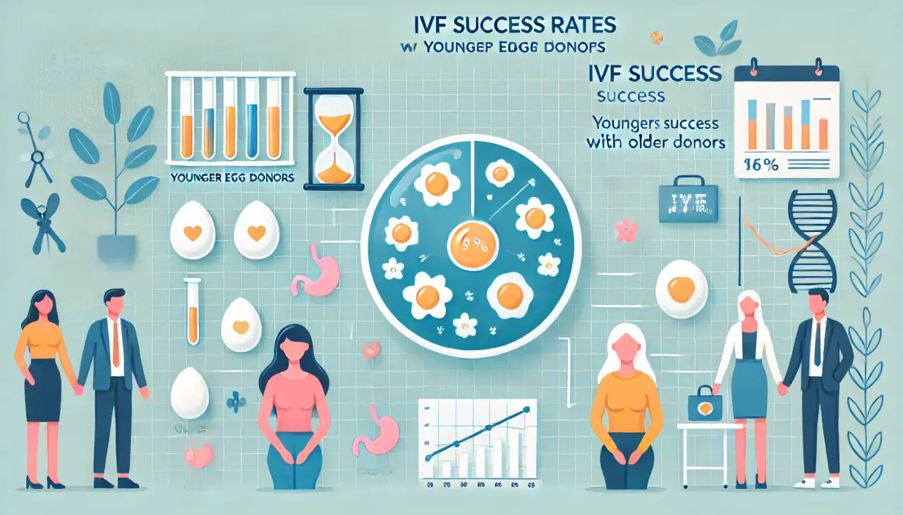 How egg donor age affects IVF success rates, with younger donors increasing the likelihood of a successful pregnancy.
