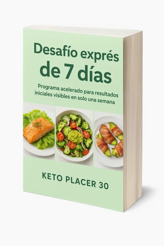 Mockup of the 'Desafío exprés de 7 días' guide.