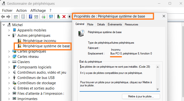 Capture d écran Périphérique p CI inconnu 2026 03 26 115517