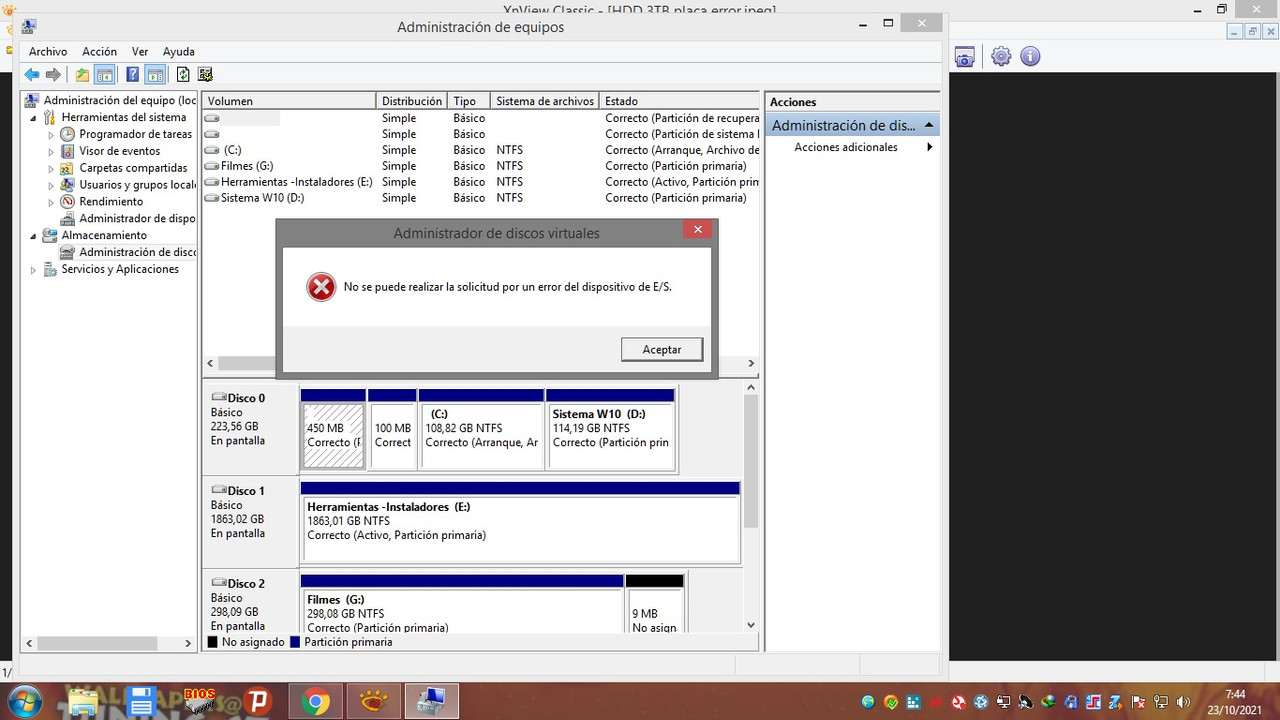 error del disco 3Tb