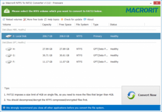 Macrorit NTFS to FAT32 Converter 1.8.1