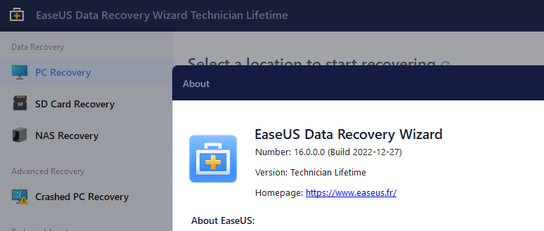 EaseUS Data Recovery Wizard Technician 16.0.0.0 Build 20221227 2022-12-29-122628