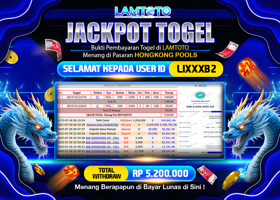 BUKTI JACKPOT LUNAS LAMTOTO