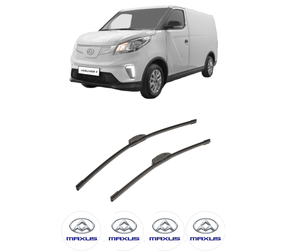 Set stergatoare auto MAXUS eDELIVER 3 Platform/Chassis din 2022, pentru parbriz auto, 2 bucati, Bosch Aerotwin Retrofit, din cauciuc siliconat rezistent, 4 Stickere Auto MAXUS