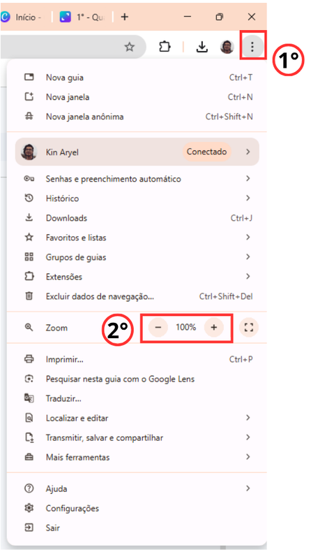 Ajuste de Zoom do Navegador
