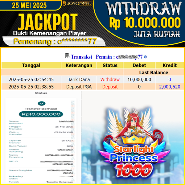 jackpot-slot-starlight-princess-1000-pragmatic-play-wd-rp-10000000--dibayar-lunas-di-joyotogel