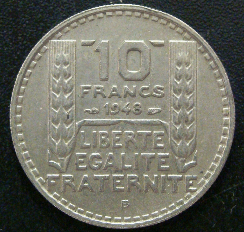 Iconic coins FRA-10-Francos-1948-rev