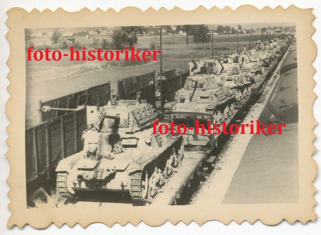 Zug Verladung Kolonne Französische Panzer TANK Zusatzpanzerung F