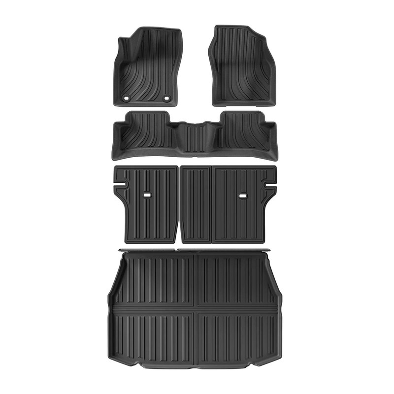 TPE 3D Car Floor Mats Compatible with Toyota C HR 2023 2025 Cargo Liner Trunk Backrest Pad Waterproo
