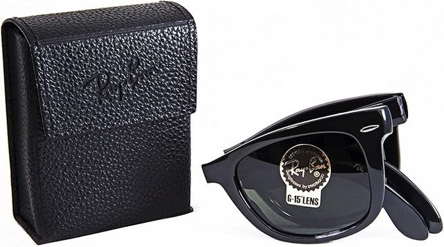 Ray Ban Folding Wayfarer RB4105 601/50 Black Sunglasses
