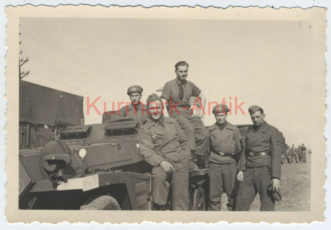 Foto Wehrmacht Panzer Sturmgeschütz Abtl.184 Portrait Barett fel