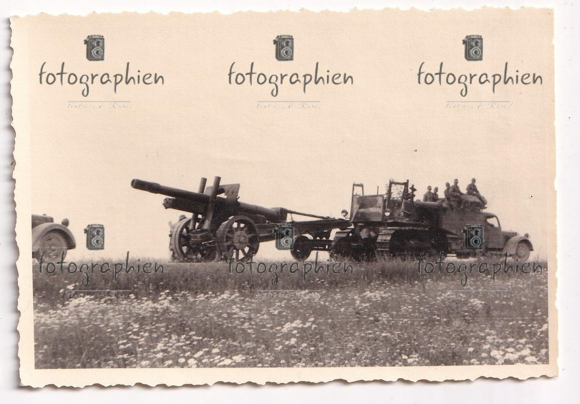 org. Foto Baltikum Russland Geschütz Kfz Schlepper 1941