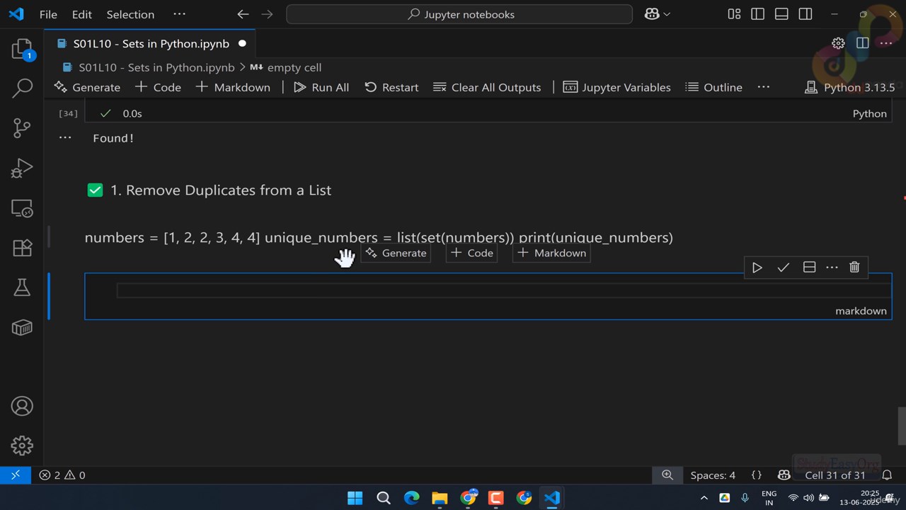 10 S01 L10 Sets in Python mp4 0003