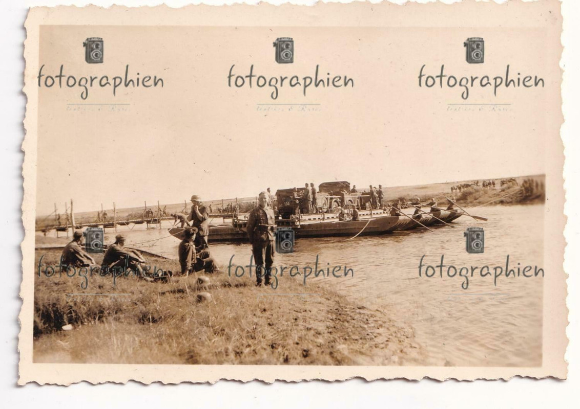 org. Foto Russland Nord Pionier Brücke Fluss Übergang 1941
