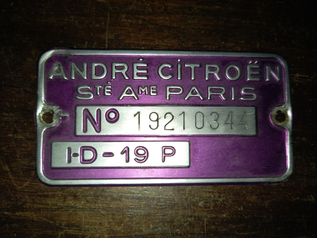 Plaque moteur ID19P du bitza de Gégé