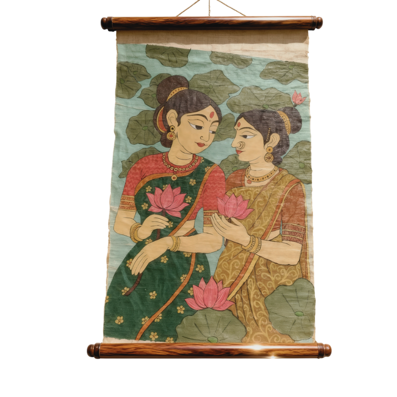 Penkraft Sakhi Art on Scroll DIY Kit | Complete DIY Craft Kit for Beginners & Hobby Artists